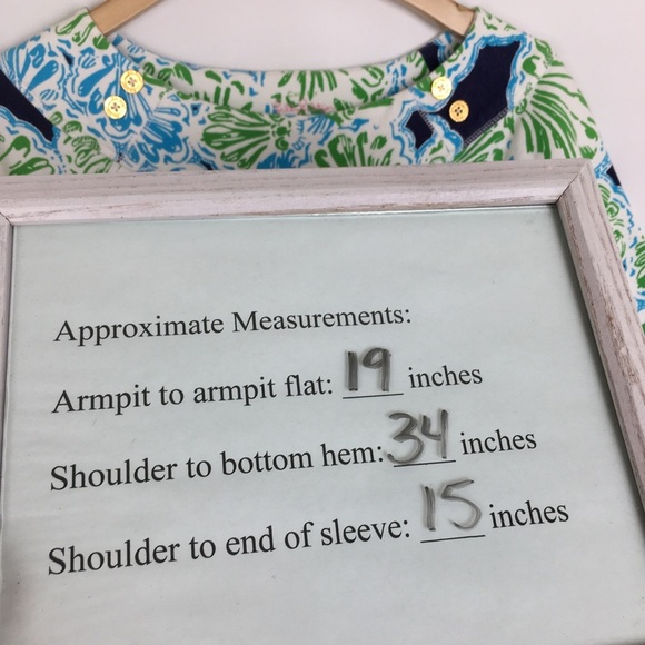 Lilly Pulitzer Midi/Mini Dress Chic Fit Blue Green Floral Print Women’s Size S - Picture 11 of 11